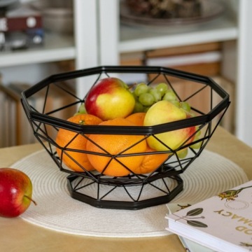 КОРЗИНА ДЛЯ ФРУКТОВ, ЧЕРНАЯ МЕТАЛЛИЧЕСКАЯ КОРЗИНА