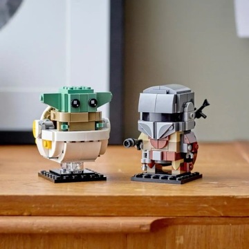 LEGO BrickHeadz 75317 Подарок ребенку «Мандалорец и Звездные войны» БЫСТРО!