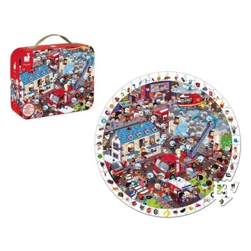 Puzzle obserwacyjne w walizce okrągłe Straż pożarn