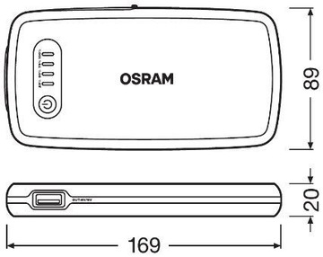 ПУСКОВОЕ УСТРОЙСТВО POWER BANK OSRAM 150A OSRAM OBSL200