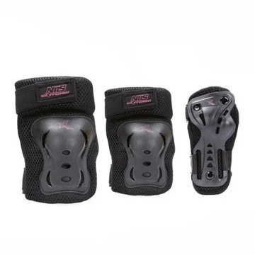 НАБОР ЗАЩИТ NILS EXTREME M H706 ЧЕРНЫЙ И РОЗОВЫЙ