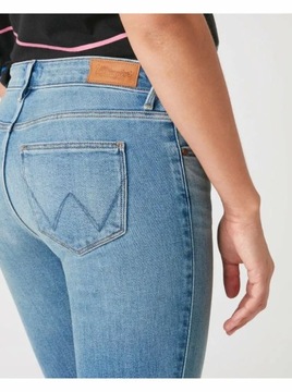 WRANGLER spodnie BLUE jeans SKINNY HIGH _ W30 L32