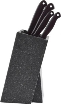 Подставка для ножей, блок из серого гранита для универсальных ножей.