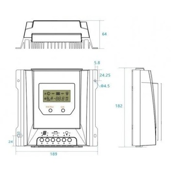Контроллер солнечной батареи SOL MPPT 20А (100В) 12/24В+ЖК+Bluetooth 3IPSMPPT20 Вольт
