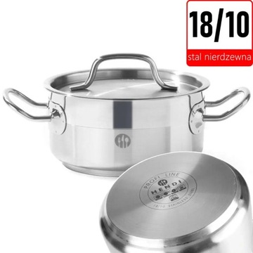 Кастрюля Profi Line низкая с крышкой, 1,5 л, диаметр. 160 х 75 ч - Хенди 830000