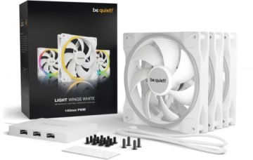 молчи, фанат Тройной комплект Light Wings White, ШИМ, 140 мм