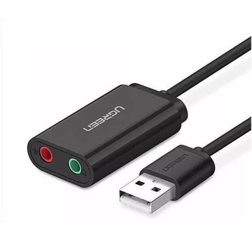 Музыкальный адаптер звуковой карты UGREEN JACK USB