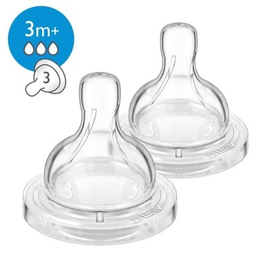Smoczek Philips Avent Classic+ smoczek antykolkowy średni przepływ 3m+