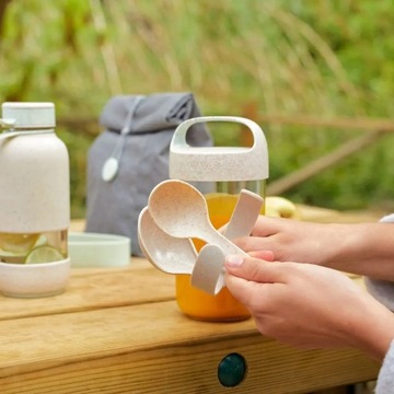 Lékué Jar To Go Organic 400 ml with Spoon