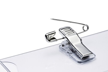 Персональный бейдж с магнитом Durable Click Fold 40х75мм прозрачный