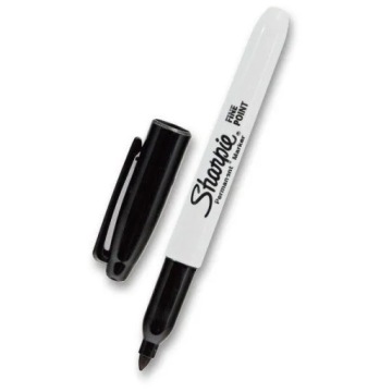 Маркер универсальный строительный перманентный черный Sharpie Fine - 12 шт.
