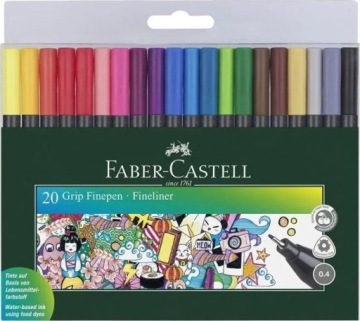 20 цветных линеров Grip Faber-Castell 151620fc