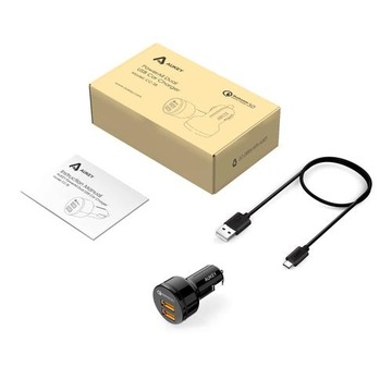 AUKEY CC-T8 36W 2xQC3.0 зарядное устройство + кабель microUSB