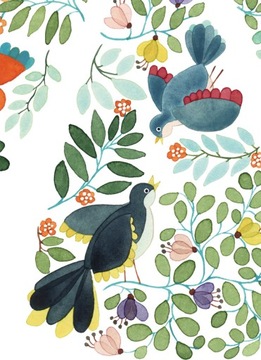 Детский прозрачный дождевик Djeco Цветы и птицы