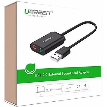 Музыкальная звуковая карта UGREEN USB JACK адаптер