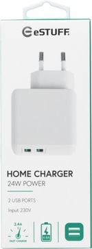 Домашнее зарядное устройство eSTUFF EU 24 Вт