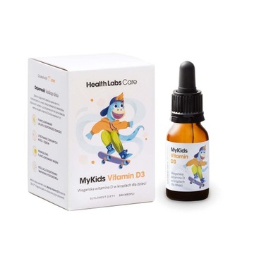 HealthLabs MyKids Vitamin D3 wegańska witamina D w kropelkach dla dziec P1