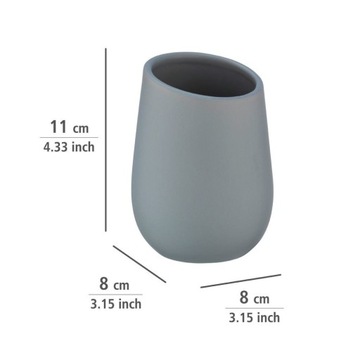 Керамическая кружка для зубных щеток BADI, серая, Wенко