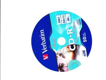 CD-R VERBATIM, 700 МБ, 52X AZO, ТОРТ ДЛЯ ПЕЧАТИ*50, 43438