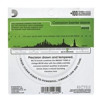 Струны D'ADDARIO ORIGINAL для акустики EZ890