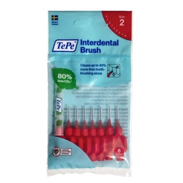 TePe Original szczoteczki międzyzębowe 0.5mm Czerwone 8szt P1