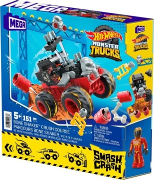 MEGA HOT WHEELS CITY MONSTER TRUCKS STUNT BONE SHAKER SET