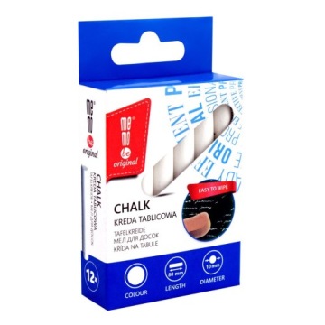 Мел для школьной доски MemoBe белый, 12 штук