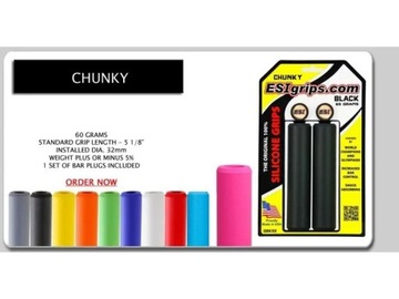 Грипсы Esi Grips Chunky Grips 60г черные + пробки