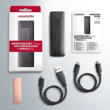 Корпус внешнего твердотельного накопителя M2 NVMe USB-C 3.2 GEN 2, алюминий