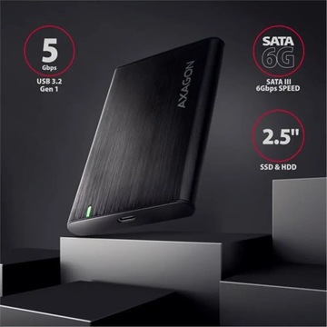 Внешний корпус Твердотельный/жесткий диск USB-C 3.2 SATA3 2,5 дюйма 9,5 мм