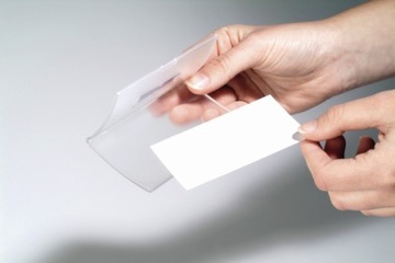 Персональный бейдж с магнитом Durable Click Fold 40х75мм прозрачный