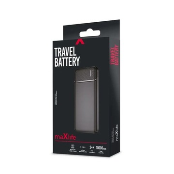Power Bank Maxlife 10000 мАч USB-C 2xUSB microUSB