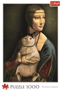ПАЗЛ 1000 ЛЕОНАРДО ДА ВИНЧИ ДАМА С КОШКОЙ ИЗ КУБИКОВ