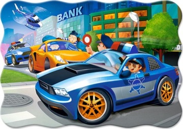 PUZZLE 30 UKŁADANKA AUTO POLICJA POŚCIG 4+ CASTOR
