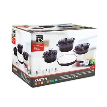 Набор из 4 чугунных кастрюль Xanten Premium Grey