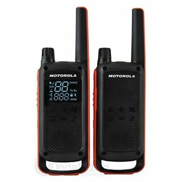 РАЦИЯ РАДИОТЕЛЕФОН MOTOROLA T82 НАБОР ИЗ 2 ШТ. 10 КМ LED