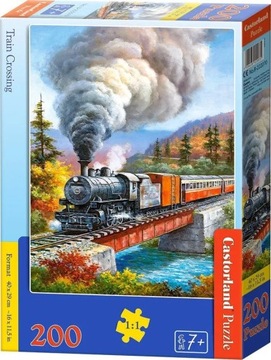 CASTORLAND Puzzle 200 elementów Train Crossing - P