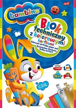 Blok techniczny KOLOROWY A4 Bambino