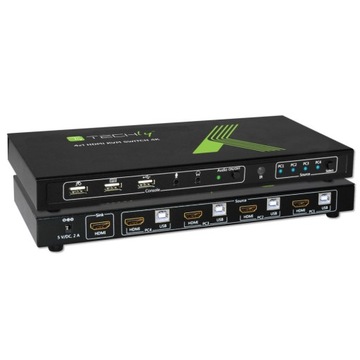 KVM-переключатель Techly 4/1 HDMI