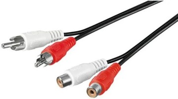 УДЛИНИТЕЛЬНЫЙ КАБЕЛЬ 2x RCA CHINCH длиной 2 м M/F