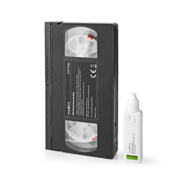 Nedis CLTP100BK VHS чистящая кассета для видеорегистраторов, жидкость 20 мл