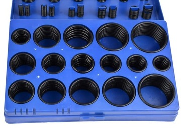 НАБОР МЕТРИЧЕСКИХ МАСЛОСТОЙКИХ УПЛОТНИТЕЛЬНЫХ КОЛЬЦЕВ 419 ШТ.