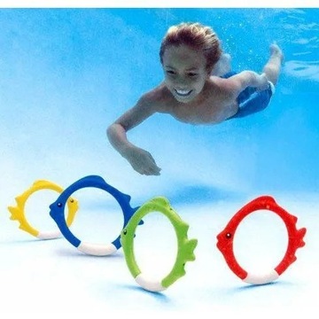 Кольца для дайвинга Intex Rybki, 4 шт., ТВЕРДЫЕ