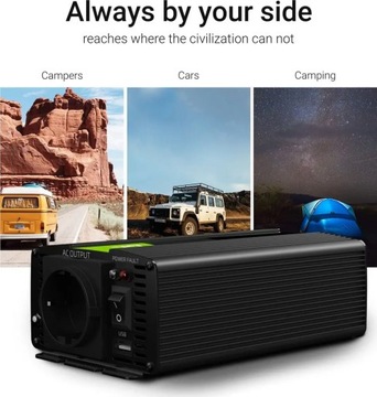 Przetwornica GREEN CELL 12V / 230V 1500W / 3000W