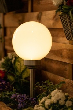 Встраиваемая солнечная садовая лампа со светодиодным датчиком, разноцветный световой шар, 20 см Polux