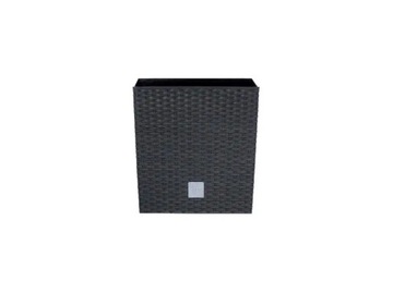 Doniczka ratanowa z wkładem niska DRTS170L - antracytowy