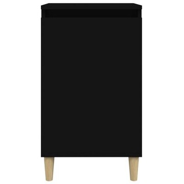 vidaXL Тумбочка прикроватная черная 40x35x70 см, материал дерева