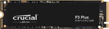 Crucial P3 Plus Gen4 NVMe SSD, 500 GB, M.2 2280, PCIe 4.0, 3D-NAND