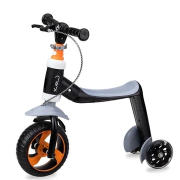 ТРЕХКОЛЕСНЫЙ самокат, беговел, самокат со светодиодной подсветкой 2в1 MoMi для детей