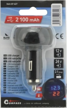 Многофункциональный разъем - USB, вольтметр, термометр